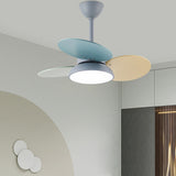 Tyalez Macaron Colorful Round Ceiling Fan With LED Light