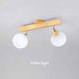 Tyalez Cream Wood Track Lighting Living Room Light Track Ceiling