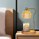 Tyalez Contemporary Glass Gold Bedroom Warming Candle Lamp