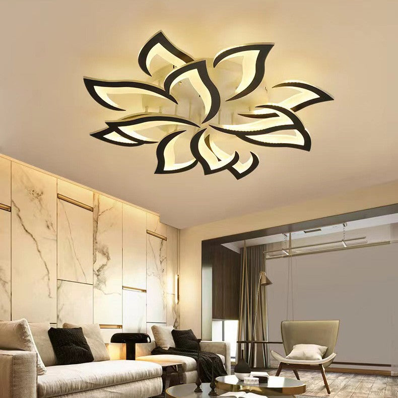 Tyalez Contemporary Flower Shape Iron LED Ceiling Light For Living Room