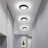 Tyalez Acrylic LED Mini Ceiling Lights, black, 24cm, round, 3 Light Colors Changeable