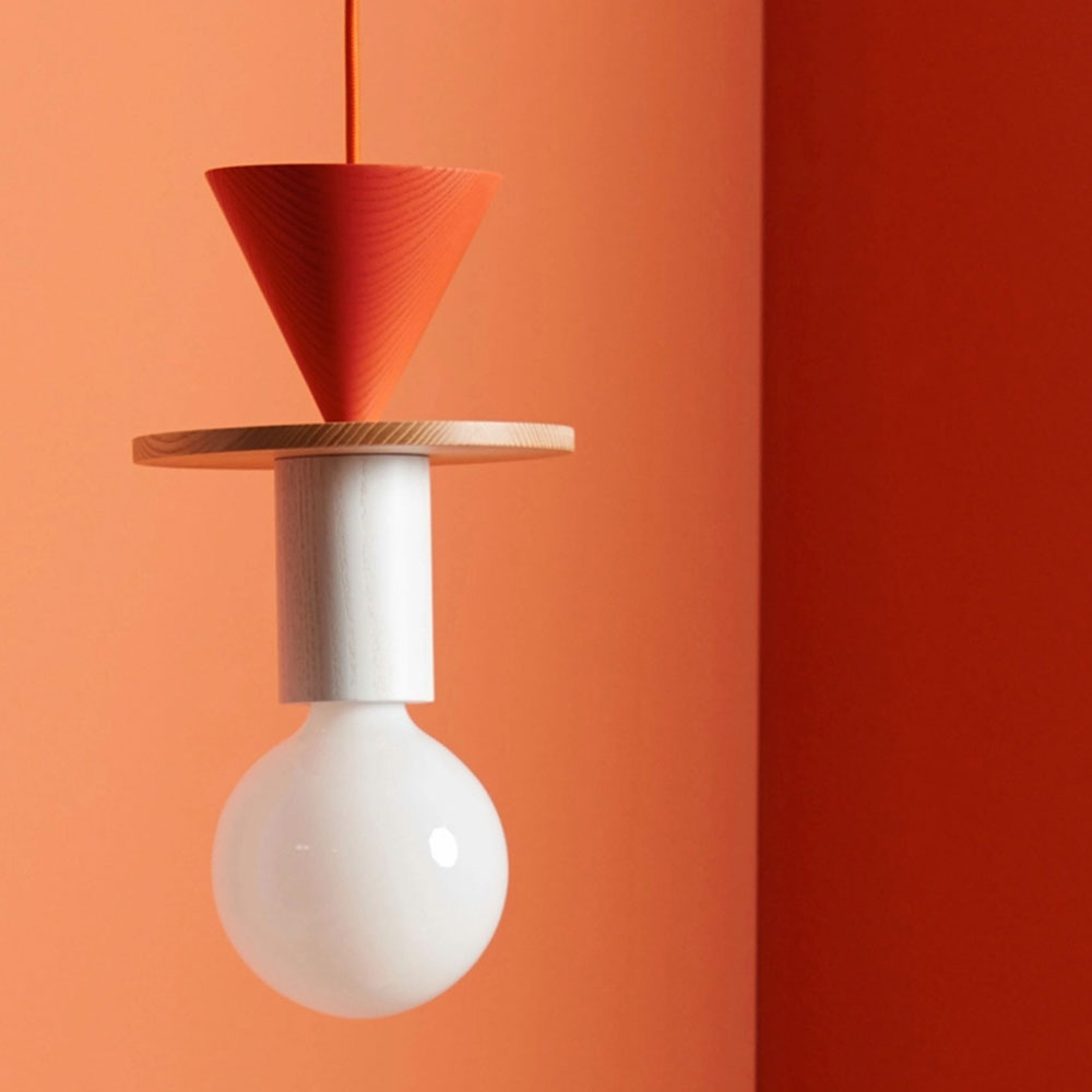Tyalez Design Colored Wood Blocks Pendant Light