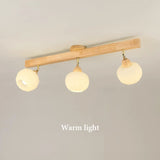 Tyalez Cream Wood Track Lighting Living Room Light Track Ceiling