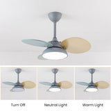 Tyalez Macaron Colorful Round Ceiling Fan With LED Light