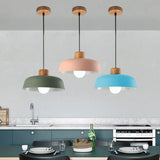 Scandinavian Color Pop Round Aluminum Pendant Lamp