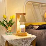 Tyalez Simple Wood Bedroom Mini Warming Candle Lamp
