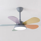 Tyalez Macaron Colorful Round Ceiling Fan With LED Light