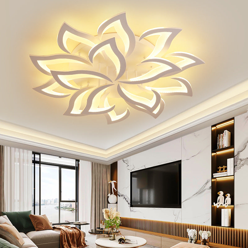Tyalez Contemporary Flower Shape Iron LED Ceiling Light For Living Room
