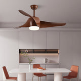 Simple Flush Ceiling Fan With LED Light And Remote