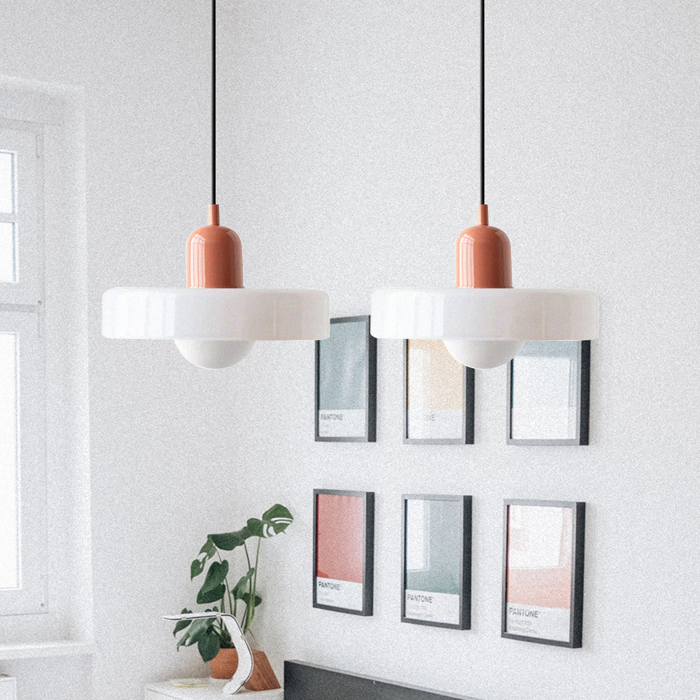 Tyalez 2 Heads Modern Bauhaus Glass Pendant Light