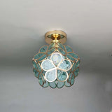 Tyalez Design Flowers Style Glass Hallway Ceiling Lighting