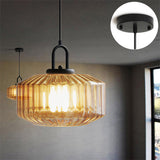 Tyalez Mid Century Striped Glass Pendant Light