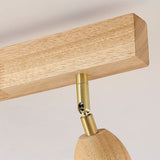 Tyalez Cream Wood Track Lighting Living Room Light Track Ceiling