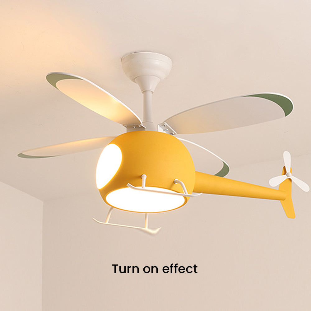 Tyalez Creative Macaroon Color Ceiling Fans with LED Lights