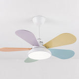 Tyalez Macaron Colorful Round Ceiling Fan With LED Light