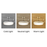 Tyalez White Metal Remote Control Ceiling Fan With Light