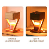 Tyalez Contemporary Wood Bedroom Square Mini Warming Candle Lamp