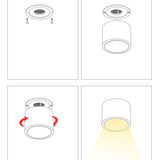 Tyalez Minimalist Aluminum LED Ceiling Downlights For Hallway