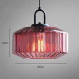 Tyalez Mid Century Striped Glass Pendant Light