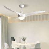 Simple Flush Ceiling Fan With LED Light And Remote