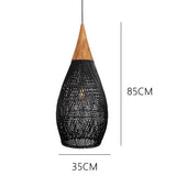 Tyalez Vintage Rattan Woven Chandelier