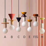 Tyalez Design Colored Wood Blocks Pendant Light