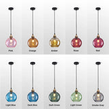 Tyalez Modern Simple Colored Water Pattern Glass Ball Pendant Light