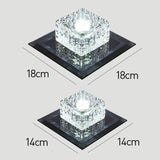Tyalez Contemporary Squared Shape Crystal LED Ceiling Light For Hallway