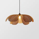 Tyalez Rattan Petal Rustic Lamp Shade Pendant Light