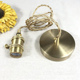 Irregular Brass Glass Pendant Light – Bedroom Hanging Lamp