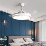 Tyalez White Metal Remote Control Ceiling Fan With Light