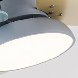 Tyalez Macaron Colorful Round Ceiling Fan With LED Light