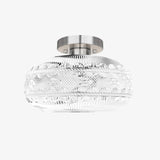 Tyalez Retro Crystal Semi Flush Mount Bedroom Ceiling Light
