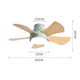 Tyalez Scandinavian Wood Flush Ceiling Fan With LED Lighting