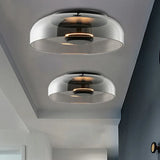 Modern Glass LED Flushmount Ceiling Light – Entryway & Hallway