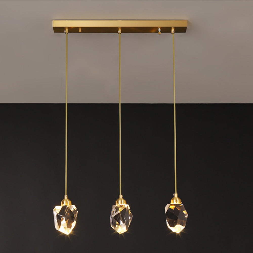 Tyalez Creative Modern Crystal Gold Raindrop Chandelier
