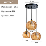 Tyalez Contemporary Glass Patterned Pendant Lights