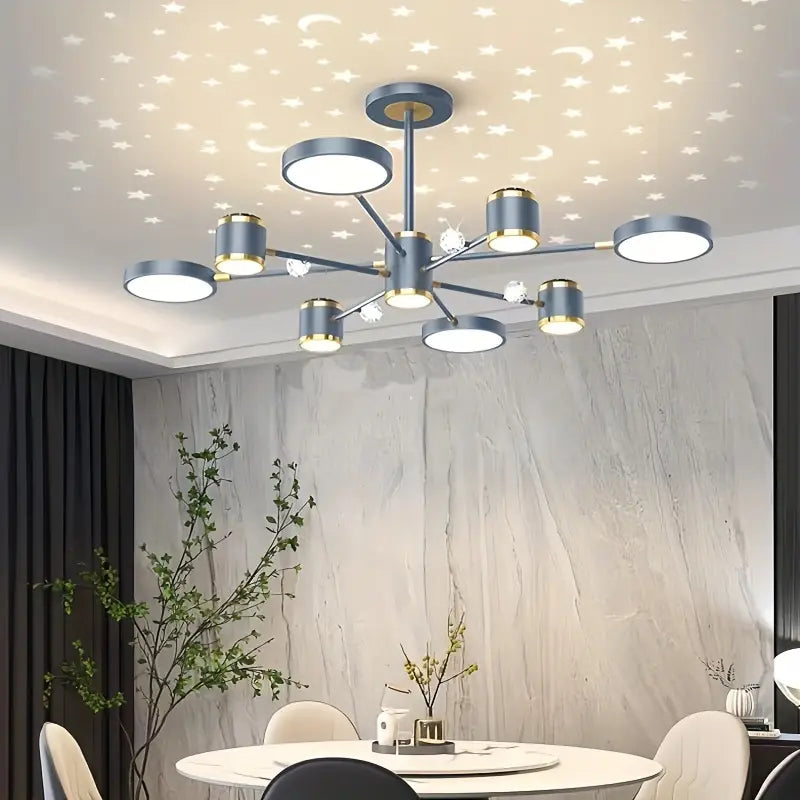 Tyalez Modern LED Star Dimming Pendant Light（three-colour changeable light）