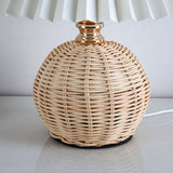 Tyalez Modern Simple Bamboo Weaving Table Lamps