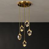 Tyalez Creative Modern Crystal Gold Raindrop Chandelier