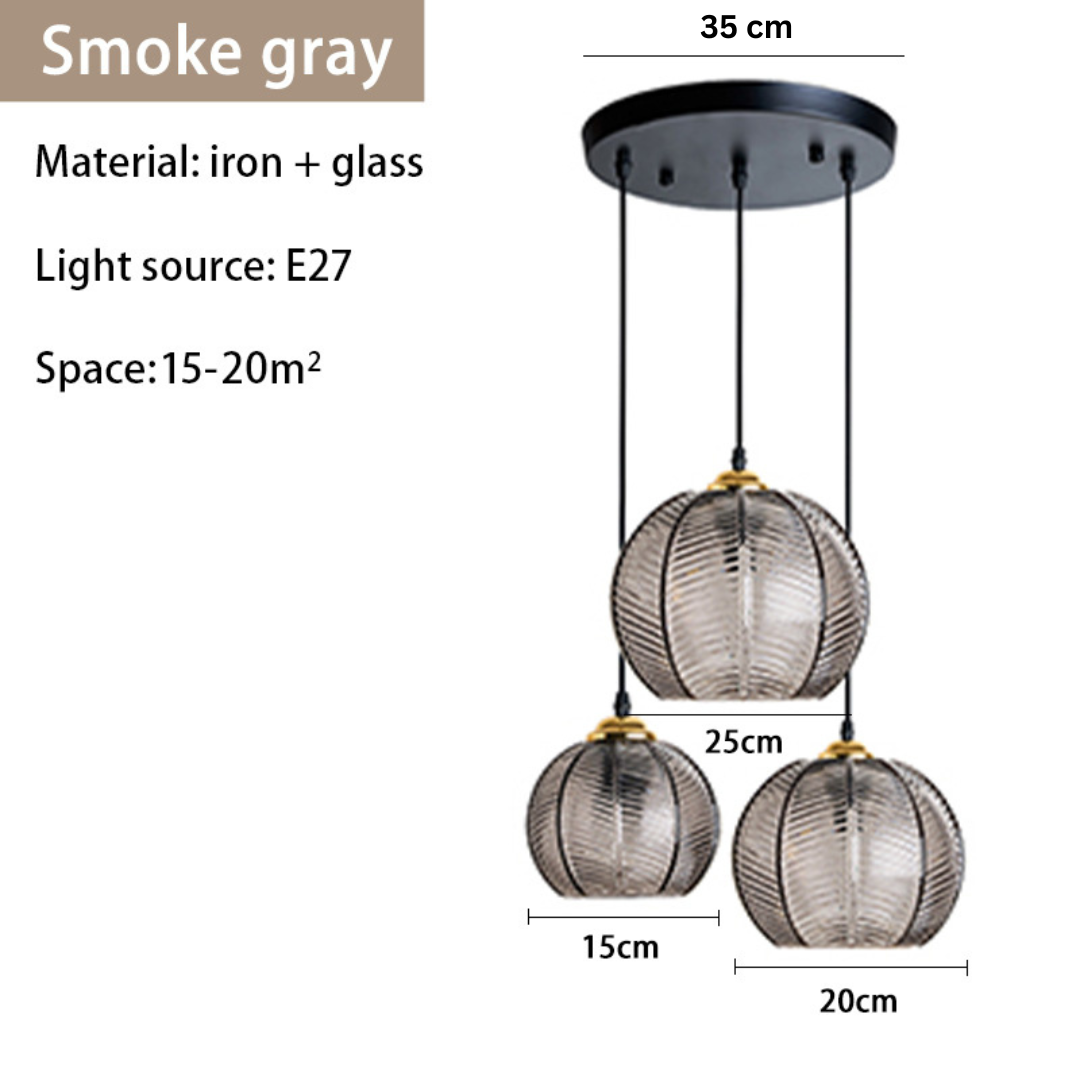Tyalez Contemporary Glass Patterned Pendant Lights
