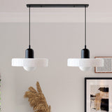 Tyalez 2 Heads Modern Bauhaus Glass Pendant Light
