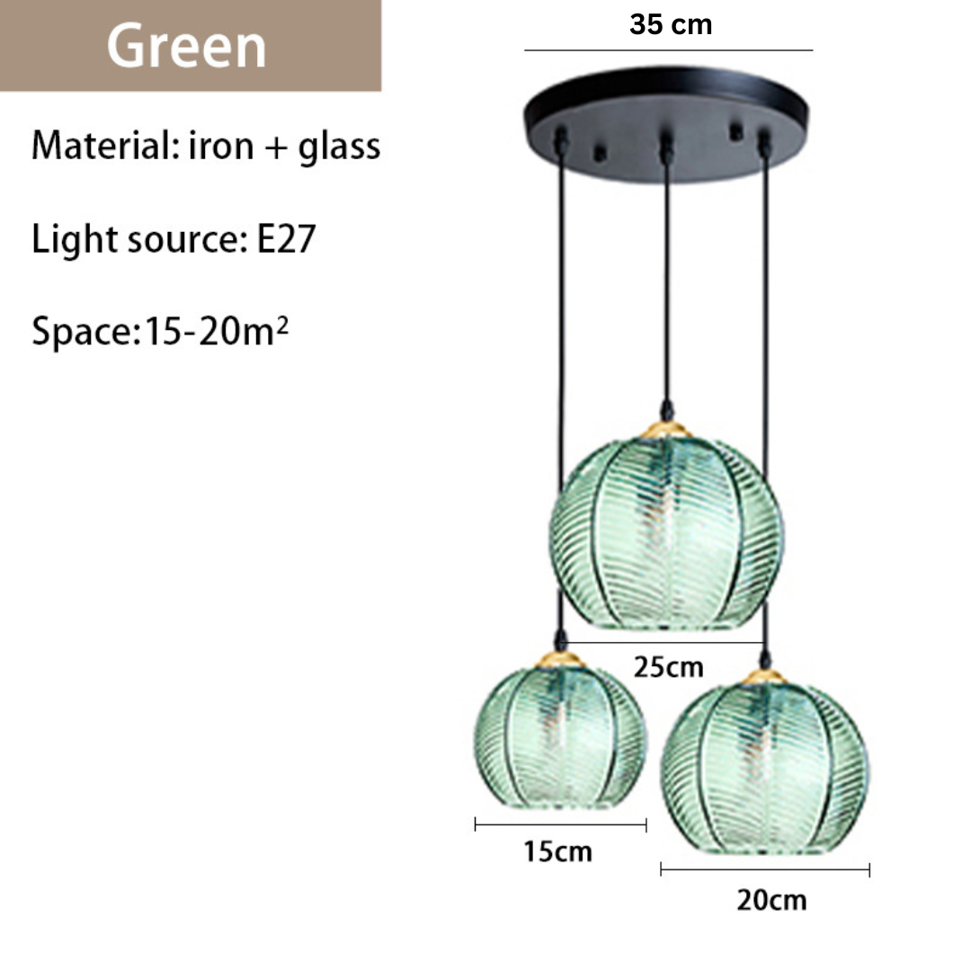 Tyalez Contemporary Glass Patterned Pendant Lights