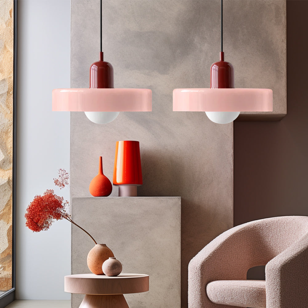 Tyalez 2 Heads Modern Bauhaus Glass Pendant Light