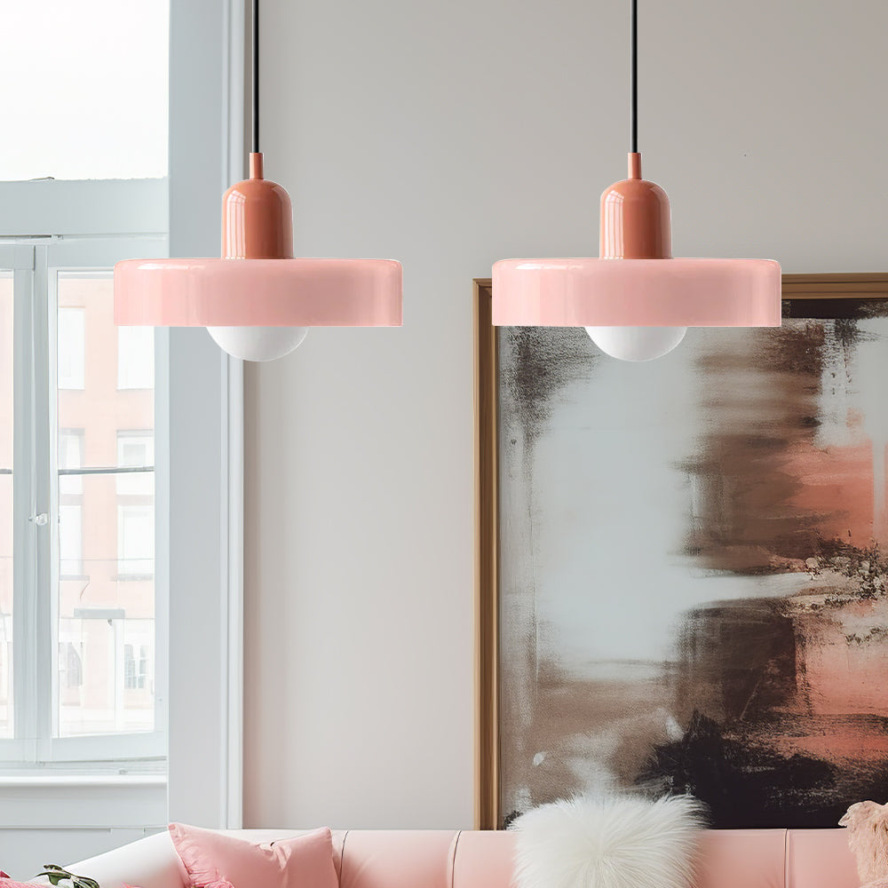 Tyalez 2 Heads Modern Bauhaus Glass Pendant Light