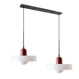 Tyalez 2 Heads Modern Bauhaus Glass Pendant Light