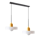 Tyalez 2 Heads Modern Bauhaus Glass Pendant Light