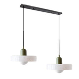 Tyalez 2 Heads Modern Bauhaus Glass Pendant Light
