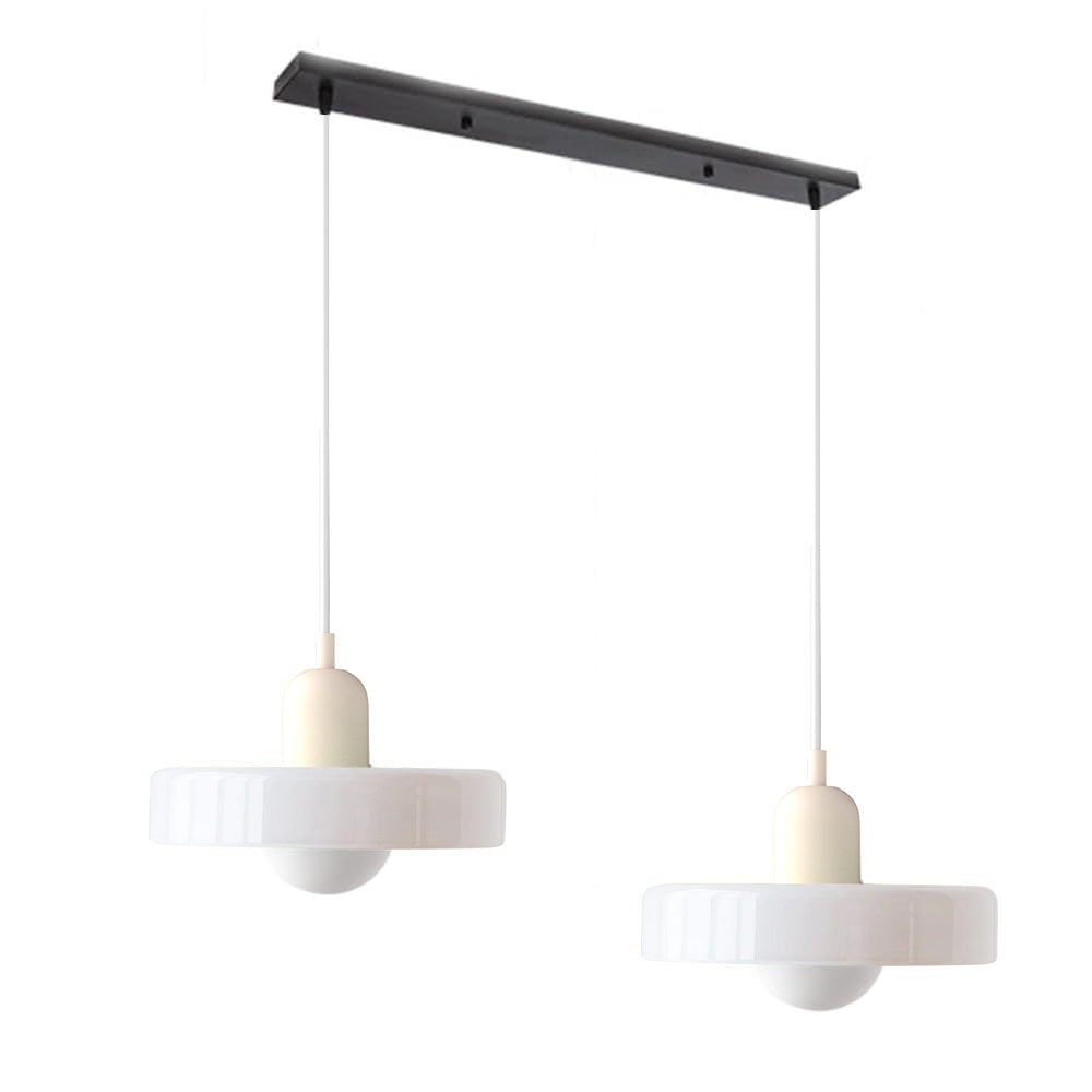 Tyalez 2 Heads Modern Bauhaus Glass Pendant Light