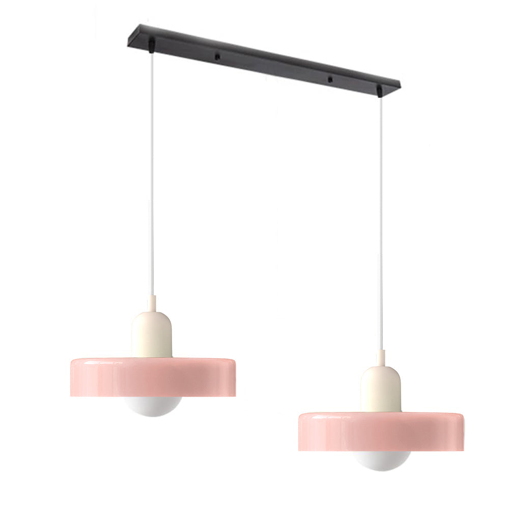Tyalez 2 Heads Modern Bauhaus Glass Pendant Light